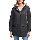 levi's women's bunny sherpa lined hooded coaches parka jacket