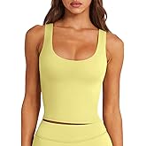 LASLULU Womens Sport Bras Long Line Workout Yoga Gym Athletic Tops Clothes Shirts Camisole Padded Crop Tank Tops