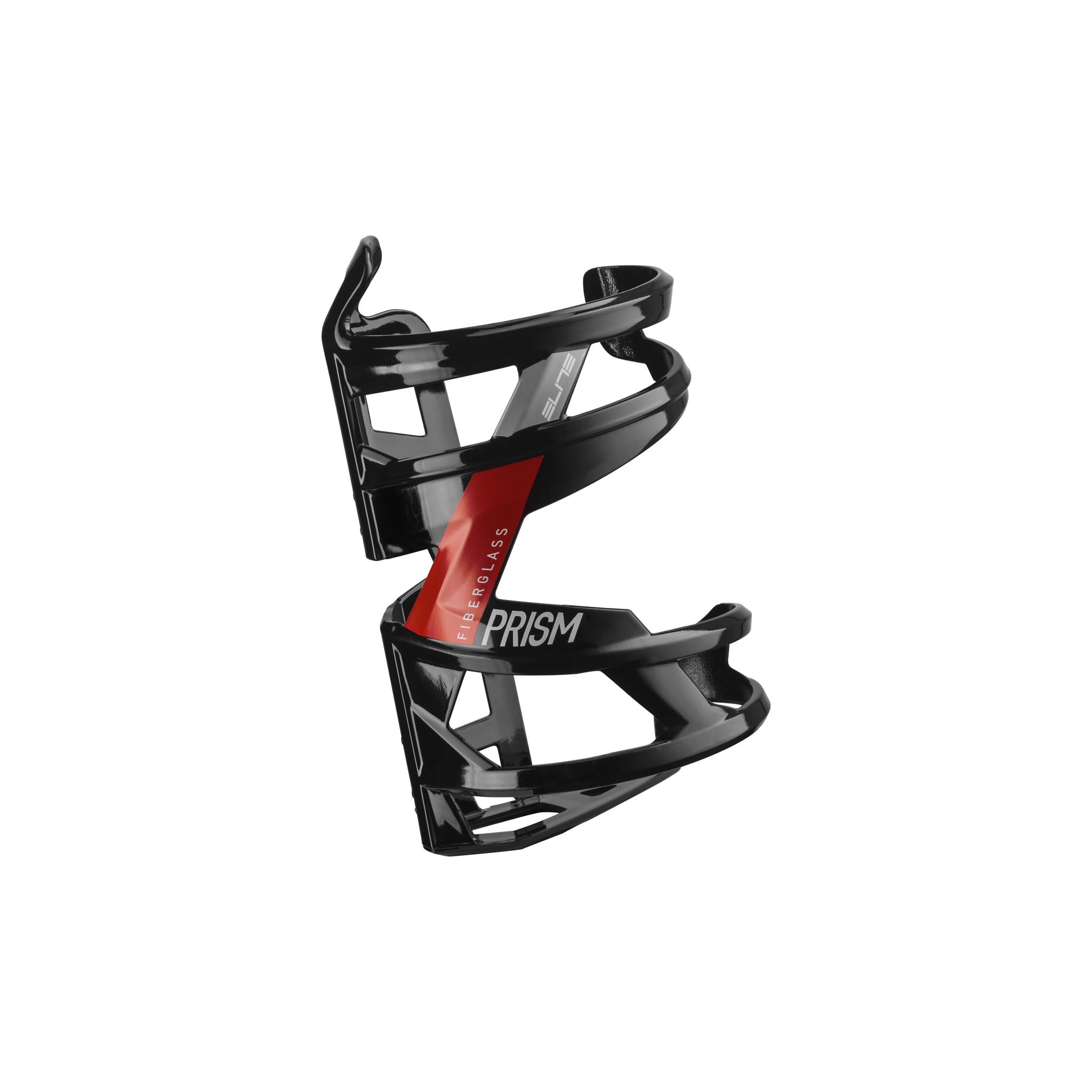 Elite Prism Right Black Glossy Red – Side-Entry Bottle Cage 47g – Eco Materials – For MTB, Gravel & Small Frames — image 1