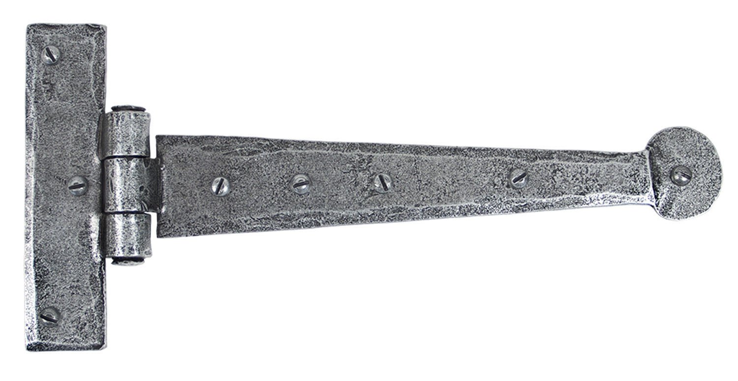 From The Anvil Pewter 6 Inch Penny End T Hinge (Pair)