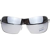 Mens Italian Designer Fashion Wrap Shield Sport Pilot Sunglasses