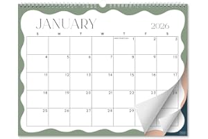 S&O Soft Seasons Wall Calendar from January 2026-June 2027 - Tear-Off Monthly Calendar - 18 Month Academic Wall Planner - Han