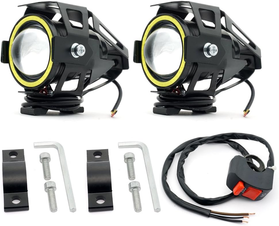 Biqing 10W Faretti LED Moto Supplementari, 2pcs 12V Moto Faretti LED Fari Luce Fendinebbia Anteriore 6000K Fendinebbia Fuoristrada per Quad Scooter Auto Bici Camion Barca(Flood Biqing 10W Faretti LED Moto Supplementari, 2pcs 12V Moto Faretti LED Fari Luce Fendinebbia Anteriore 6000K Fendinebbia Fuoristrada per Quad Scooter Auto Bici Camion Barca(Flood