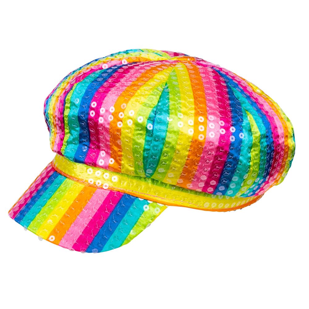 Boland Adult Lollipop Rainbow Hat, One Size, For Men and Women, Unisex, Cap, Pride Fancy Dress Accessory, Headwear, 90s Themed Hat, Festival, Carnival, Party, Rainbow Dress Up (One Size)