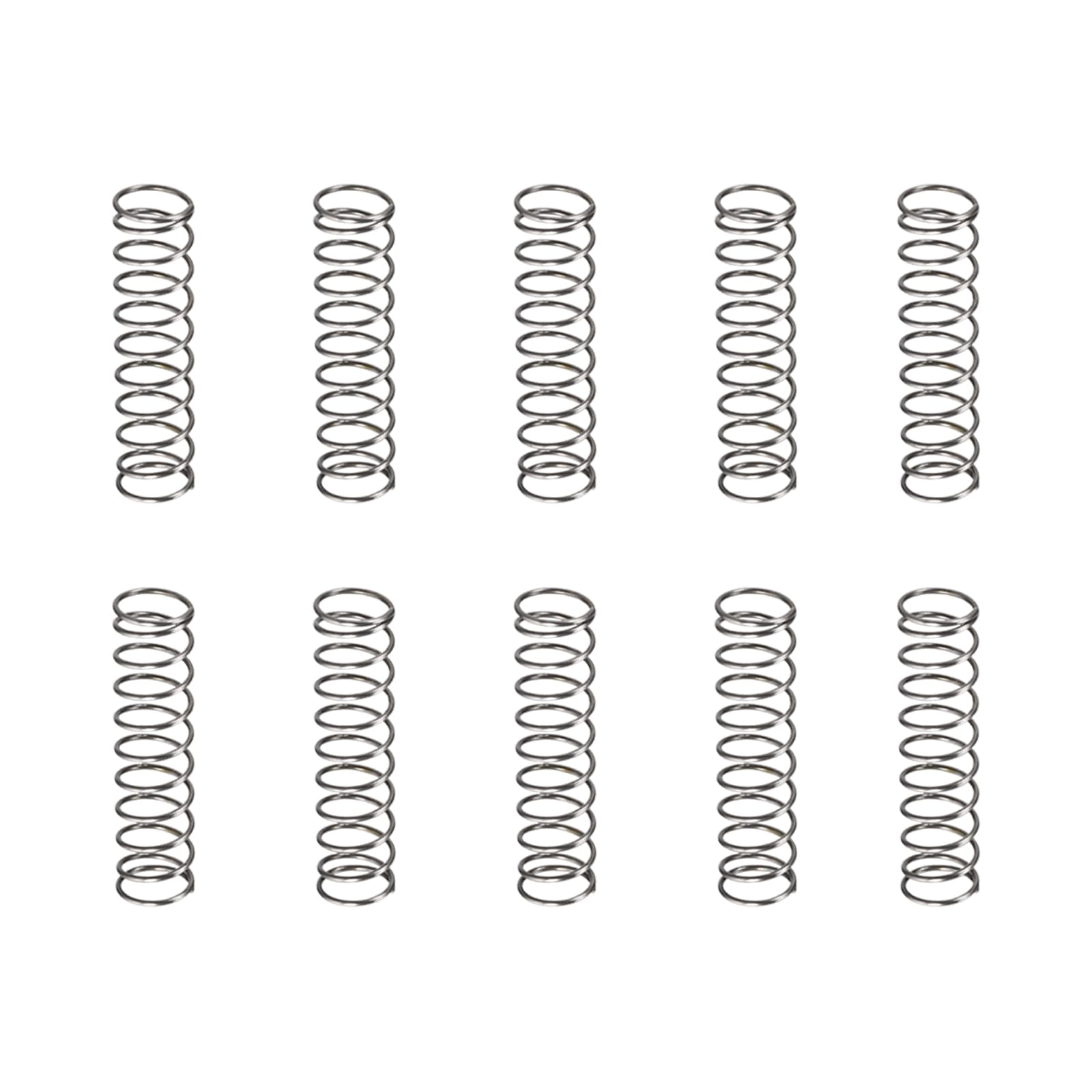 DTGN 0.8x10x40mm(DxODxL) Compression Spring - 30Pack - Good for Machinery - Spring Steel Extension Spring - Gray