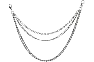 Pejnl Punk Trousers Chain Hip Hop Pants Chain Pocket Chain Belt Chain Rock Jean Chain for Eboy and Egirl, Wallet Chains for Men and Women