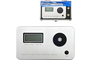 JJENXYYDS Digital Gemstone Refractometer,Professional Jewelry Tester Identification Tool,Measurement Error: ±0.005/accuracy: 0.001/refractive Index 1.300-3.000,for Jewelry, Jade, Crystal