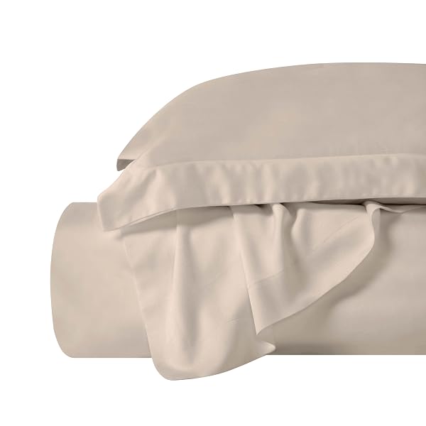 SUPERIOR MODAL FROM BEECHWOOD 400 THREAD COUNT DUVET COVER SET, SILKY SOFT COOL BEDDING ESSENTIALS, SATEEN WEAVE, SET INCLUDES 1 DUVET COVER WITH BUTTON CLOSURE, 1 PILLOW SHAM, TWIN/TWIN XL, LINEN