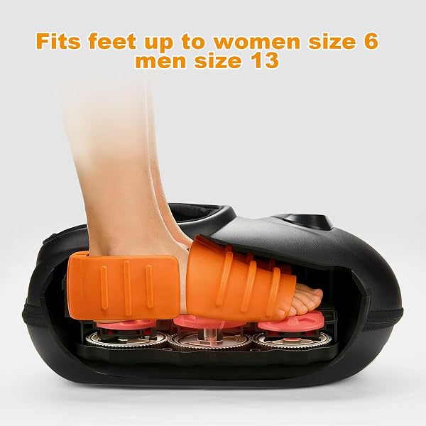 LINGTENG FOOT MASSAGER, HEATED FOOT MASSAGER, FOOT MASSAGE WITH 3 MODES, 3 INTENSITY LEVELS, 15-MIN TIMER, BIRTHDAY GIFTS FOR WOMEN MEN, FATHER DAY GIFTS, SIZE UP TO 13″