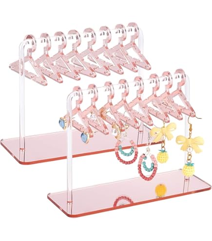 PH PandaHall Acrylic Earring Holder Stand - 36 Hole Cloth-Horse Shape Jewelry Display Organizer - View #10