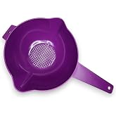 Tupperware 2 Quart Colander Strainer with Handle in Purple
