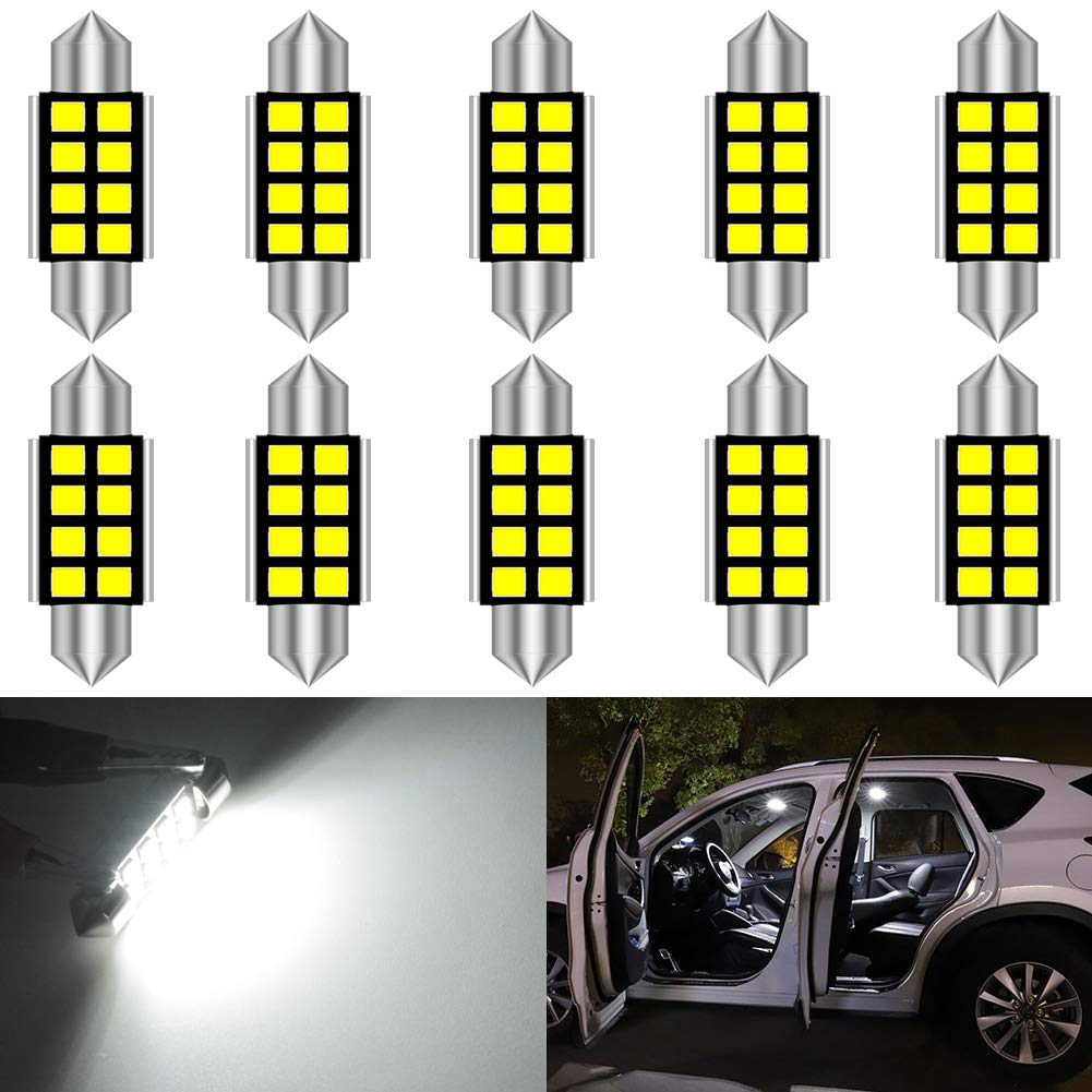 KATUR 10pcs C5W Bulbs 36mm LED Pure White CANbus For S amsung 2835 SMD License Plate Light For B MW E39 E36 E46 E90 E60 E30 E53 E70