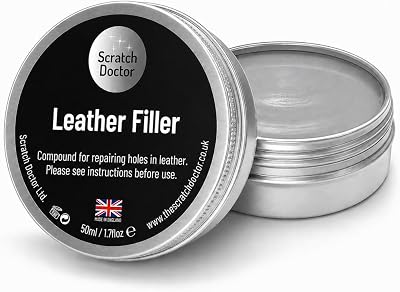 The Scratch Doctor Leather Filler Repair Compound 50ml Grey