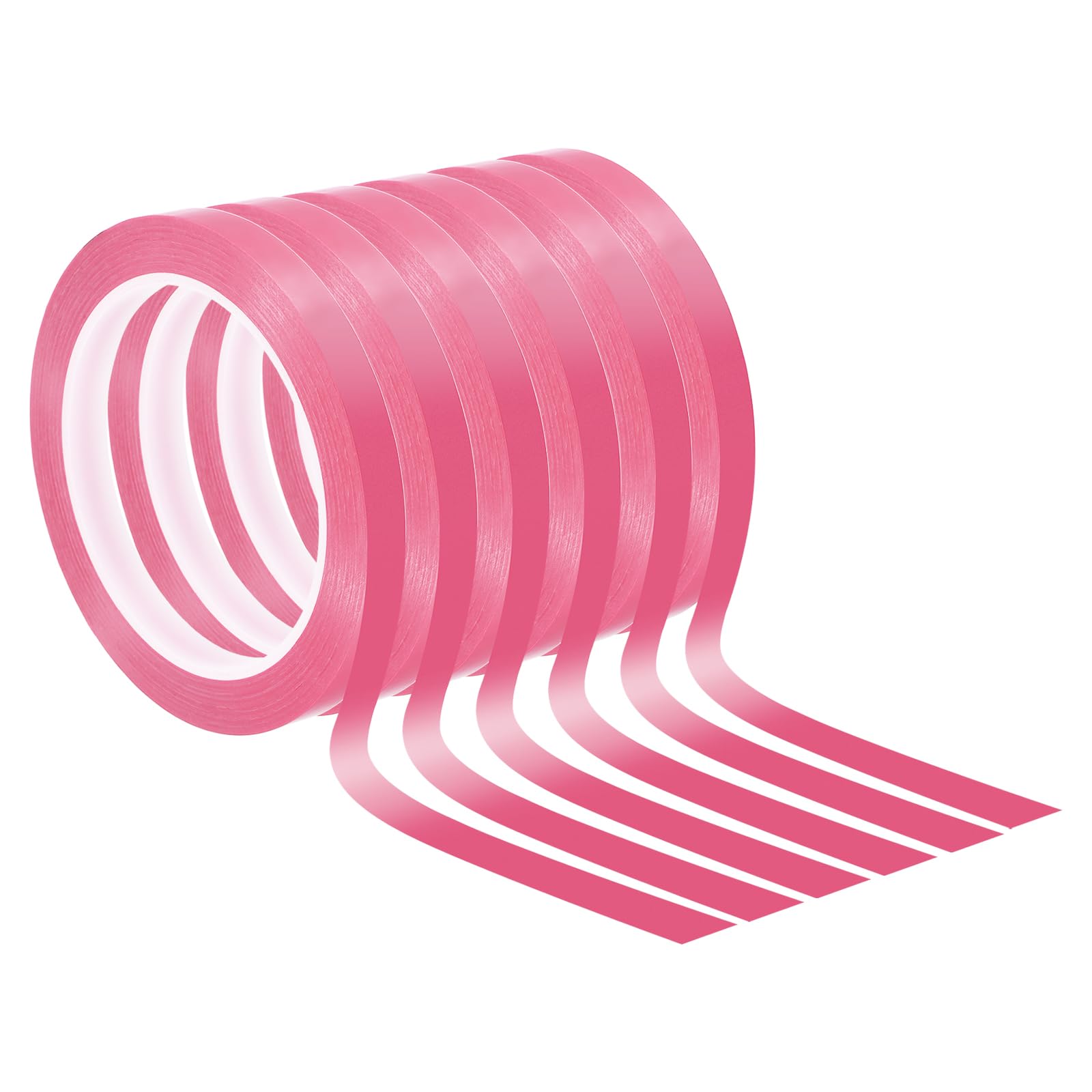 PATIKIL 3/8" Whiteboard Tape, 6 Pack Thin Dry Erase Tape for Graphic Chart Marking DIY Art, Pink