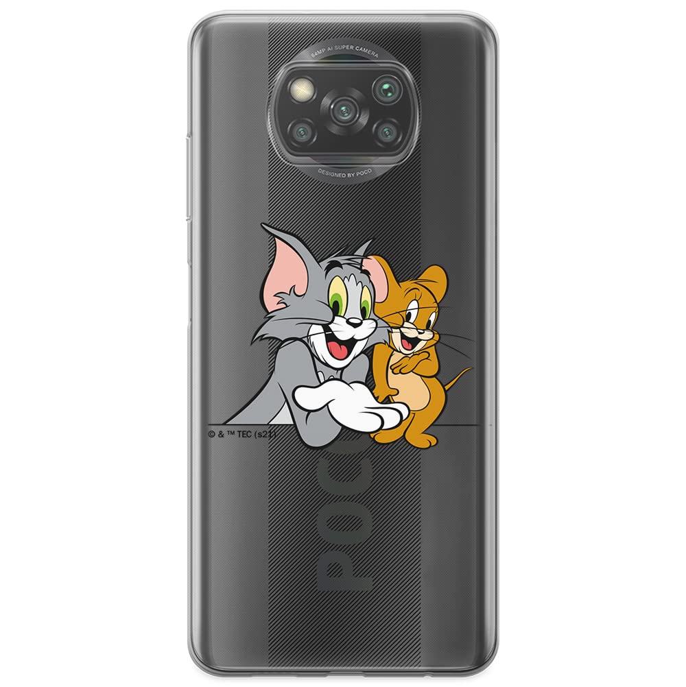 ERT GROUP mobile phone case for Xiaomi POCOPHONE X3 original and officially Licensed Tom & Jerry pattern 005 optimally adapted to the shape of the mobile phone, partially transparent