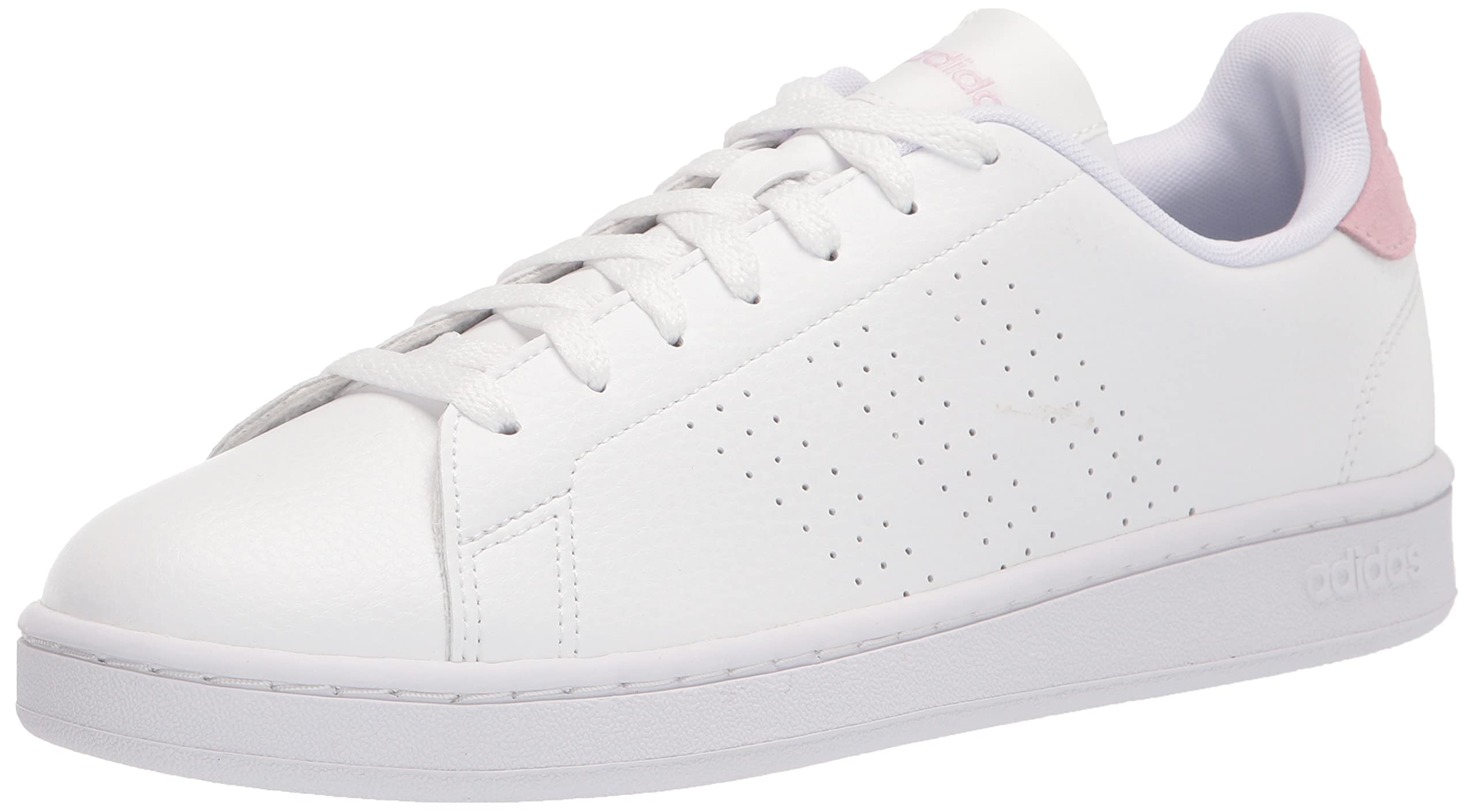 adidas Womens Advantage White/White/Aero Pink 10.5 Image