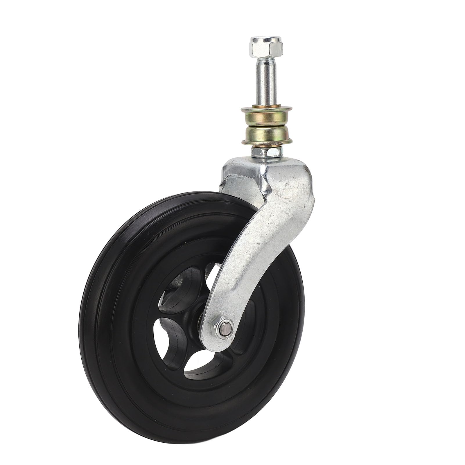 Shock Absorbing Caster Wheel 6 Inch for Wheelchair Front Replacement – Universal PU Trolley Wheel with 250 lbs Weight Capacity, Compatible with Walker and Scooter