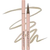 lilybyred AM9 to PM9 Survival Penliner Natural | Korean Soft Ash Tone Liquid Eyeliner, 0.1mm Ultra-Fine Brush, Quick-Dry, Smudge-Proof, Layerable Ash Pigment, Buildable Color, 0.035 oz. (03 Ash Taupe)