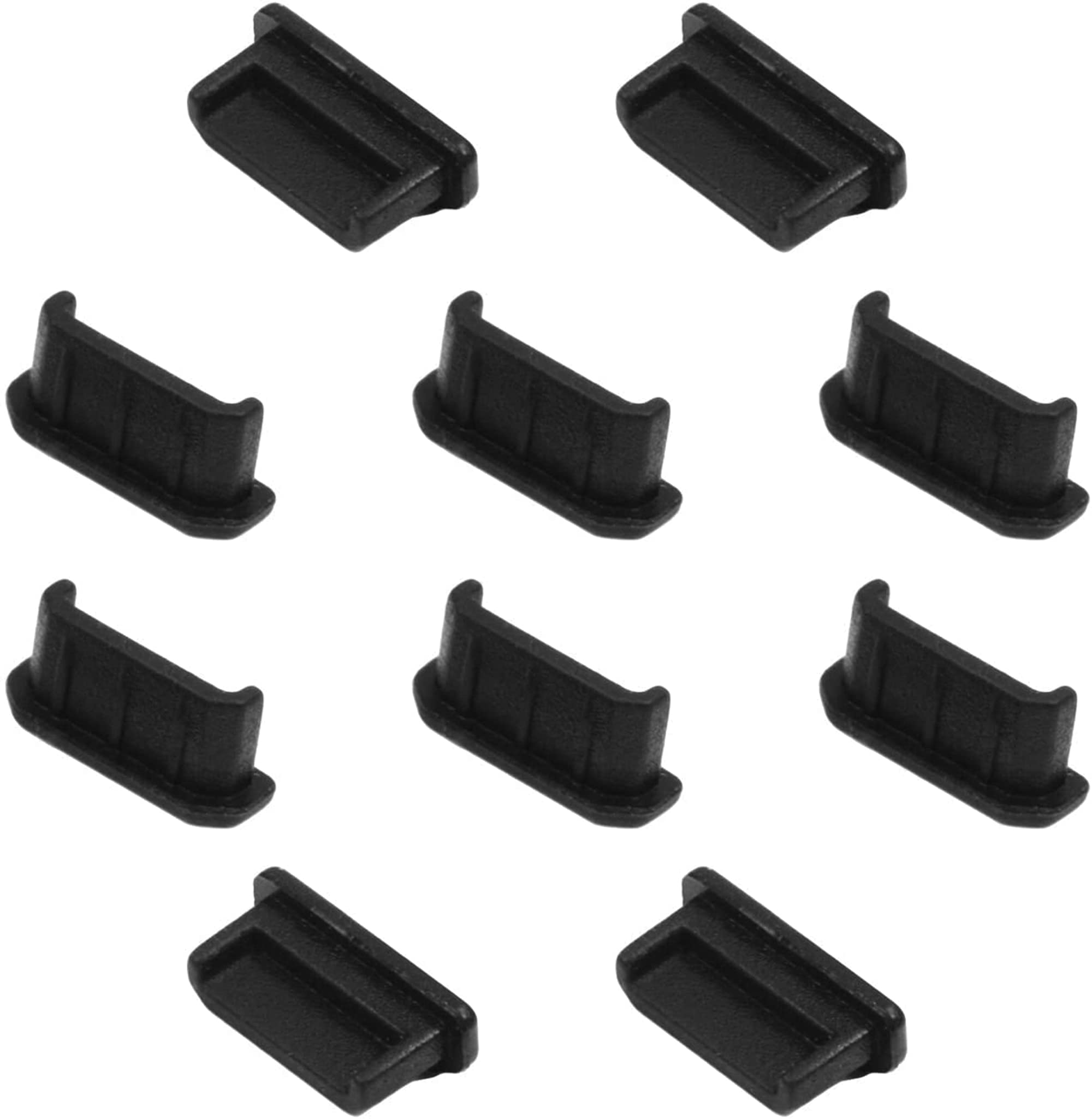 SHANFEILU Silicone Mini HDMI Port Plug Cover Anti Dust Stopper Moisture Protector Cap for TV Computer Digital Socket Printer Black 10pcs