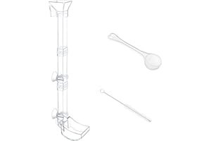 KEAJUIDY Aquarium Fish Shrimp Feeding Dish Set Clear Fish Feeder Tube and Dish with Cleaning Brush and Measuring Spoon for Feeding Shrimp and Preventing Food Scattering Feeding Supplies for Shrimp Large