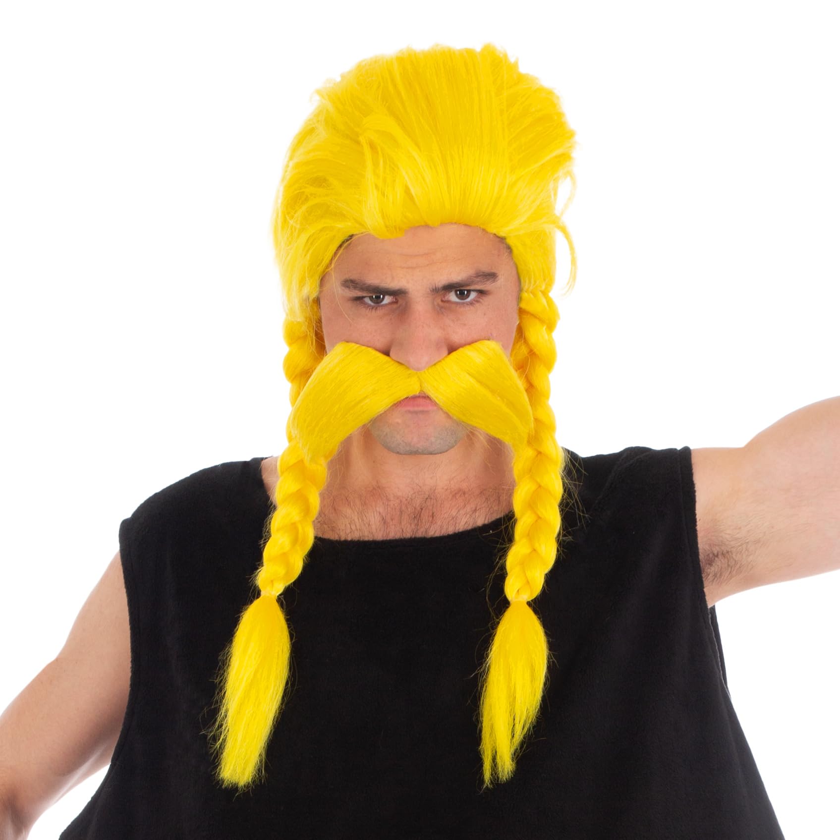 Generique - Men's Wig and Beard Yellow