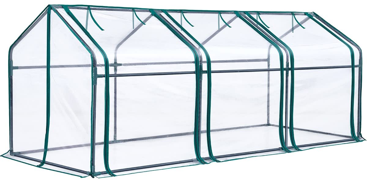 Photo 1 of Quictent Waterproof UV Protected Reinforced Mini Cloche Greenhouse 95" WX 36" D X 36" / 71" WX 36" D X 36" H Portable Green Hot House- 50 Pcs T-Type Plant Tags Include (95" X 36" X 36")