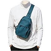 SEAFEW Blue Sling Crossbody Backpack Shoulder Messenger Bag for Men, Mini Anti Theft One Strap Motorcycle Backpack Sling Tactical Chest Bag for Travel Hiking Sport Gym