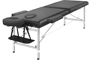 ALIESTFDNO Massage Table Portable, Adjustable Lash Bed, Adjustable Massage Bed, Facial Ssthetician Bed, Professional Tattoo Table, Spa Bed with Stainless Steel Frame