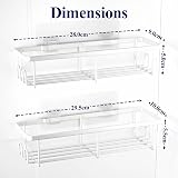 Kitsure 2 Pack Rustproof Shower Caddy Minimalist Wall Shelf White Large Capacity view 2