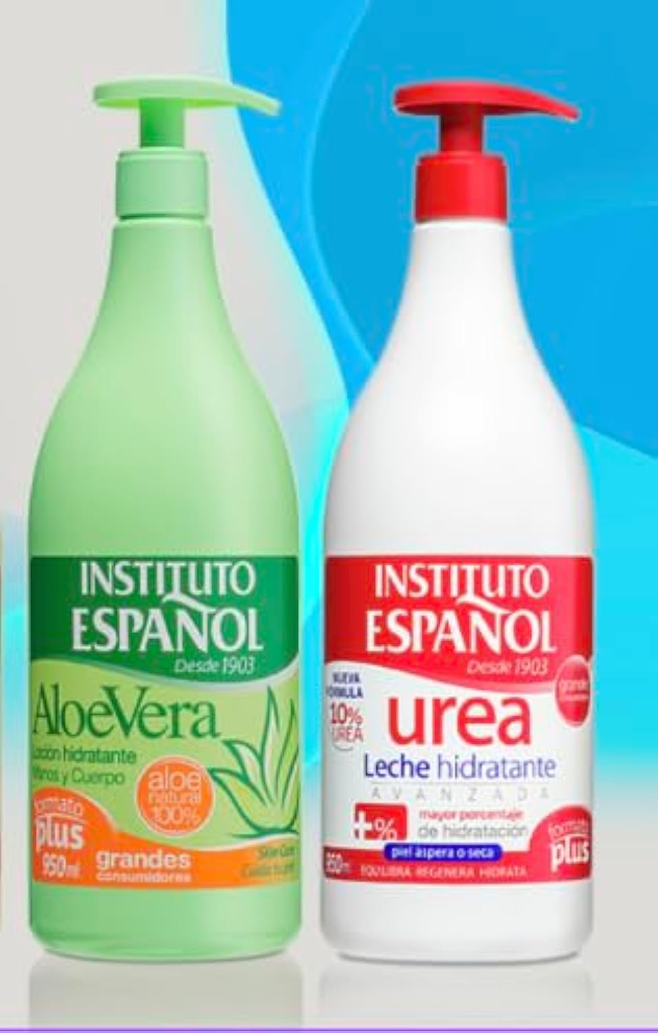 Spanish Instituto Moisturizing Locion Set of 2- Spanish Instituto (Urea+ Aloe Vera) Locion Hidratante Moisturizing Lotion 950 ml