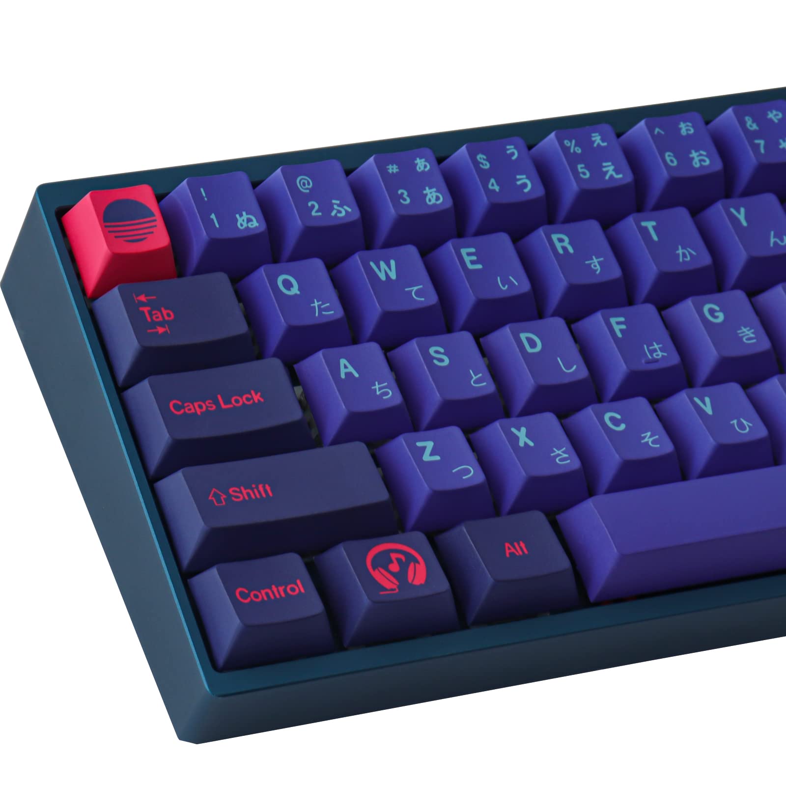 Sunzit PBT Keycaps, 159 Keys Cherry Profile Dye Sublimation Laser Keycap with 7U Spacebar Suitable for ISO ANSI MX Cherry Mechanical Keyboard