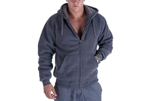 Gary Com Heavyweight Sherpa Hoodies for Men, Thick Fleece Lined Full Zip Up Winter Warm Sweatshirts Work Jackets