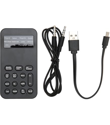 Changeur De Voix Portable – 8 Effets Sonores – Compatible Téléphone Et PC – Micro Inclus – Parfait Pour Gaming Et Live