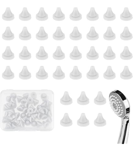 Lot 50 Buses Silicone Grises De Rechange 4 Mm – Pour Pommeau De Douche Effet Pluie, Réparation Facile