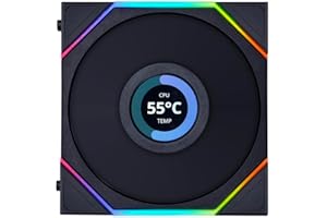 Lian Li UNI Fan TL LCD 120 Reverse Blade/Black/Single Pack/Without Controller - 12RTLLCD1B.US