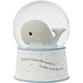Precious Moments Mightier Than the Waves Brahms' Lullaby Whale Musical Resin/Glass Snow Globe, One Size, Multicolor