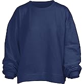 Royce Janise Fleece: Oversized Long Sleeve Crew-Neck