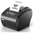 MUNBYN WiFi Receipt Printer with USB Port, 80mm POS Printer Works with Square Mac Windows Chromebook Linux Cash Drawer, ESC/POS (P047 WiFi), Do Not Support Clover Ubereats Shopify Bluetooth 5G WiFi
