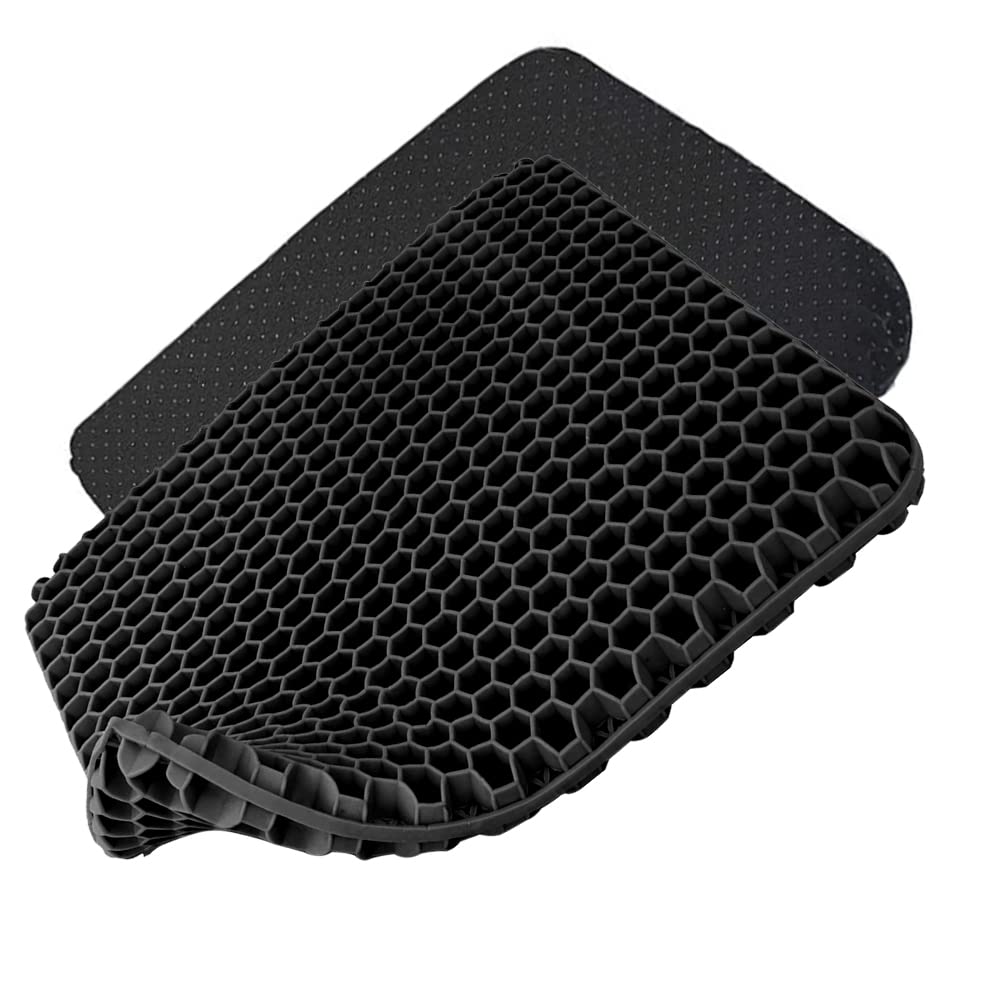 JARAGAR Gel Seat Cushion, Ergonomic Honeycomb Design Egg Seat Cushions for Back&Sciatica Pain Relief, Double Thick Long-Sitting Seat Cushion for Office Chair Desk, Car, Wheelchair, Road Trips