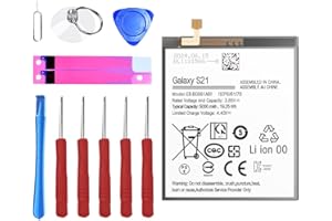 Qoutmcuy Galaxy S21 Battery,[2025 New Upgraded] EB-BG991ABY Replacement Battery for Samsung Galaxy S21 Model: SM-G991U1 with Tool Repair Kit 5000 𝒎𝑨𝒉