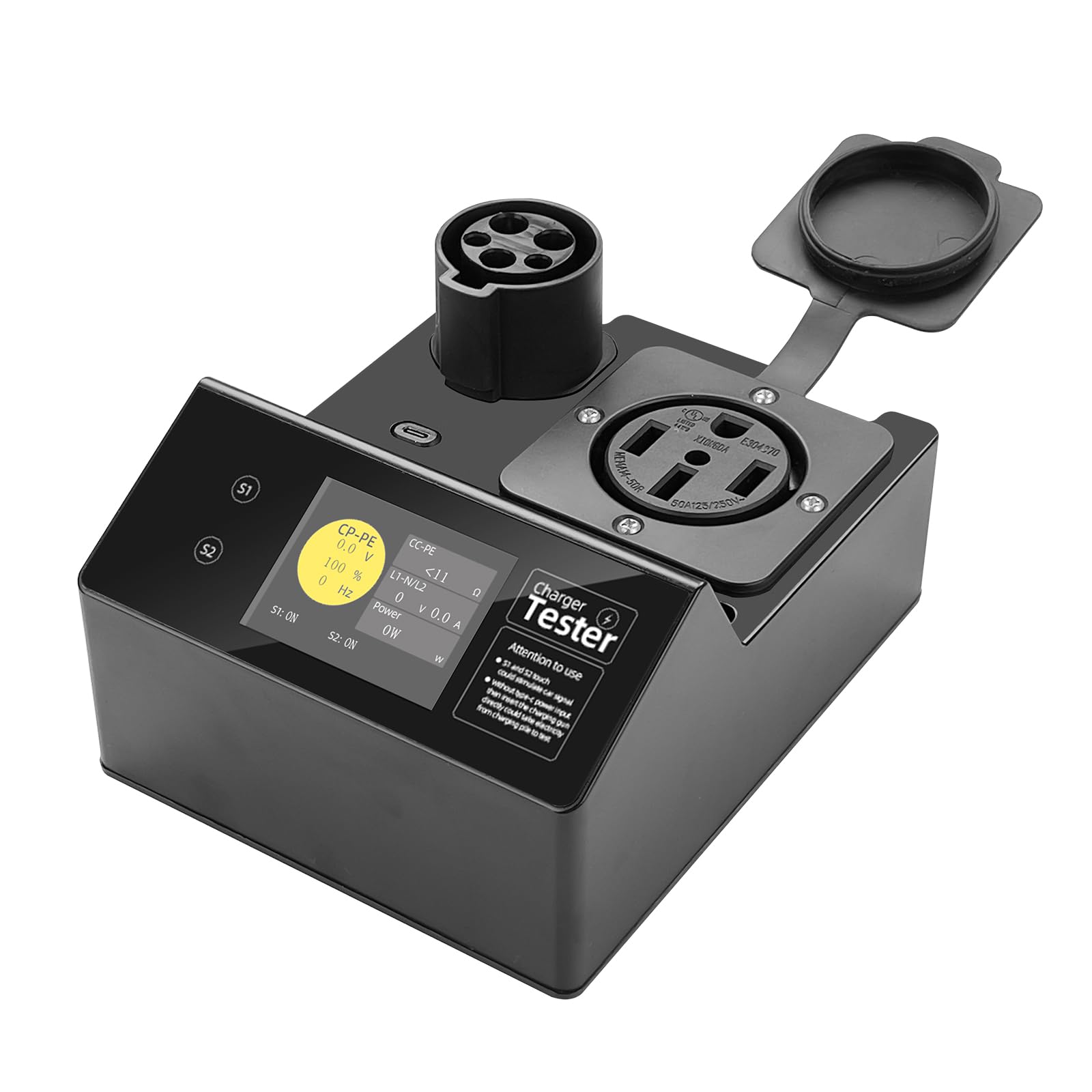 Photo 1 of EVqiaoyi Portable Type 1 EV Charger Tester J1772 Charging Station Test with Resistive Load & Vehicle Simulator for EVSE Installation and Testing