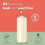 Bolsius Pillar Candles Dark Red 4-Pack 15 x 6 cm Unscented Vegan Wax view 2