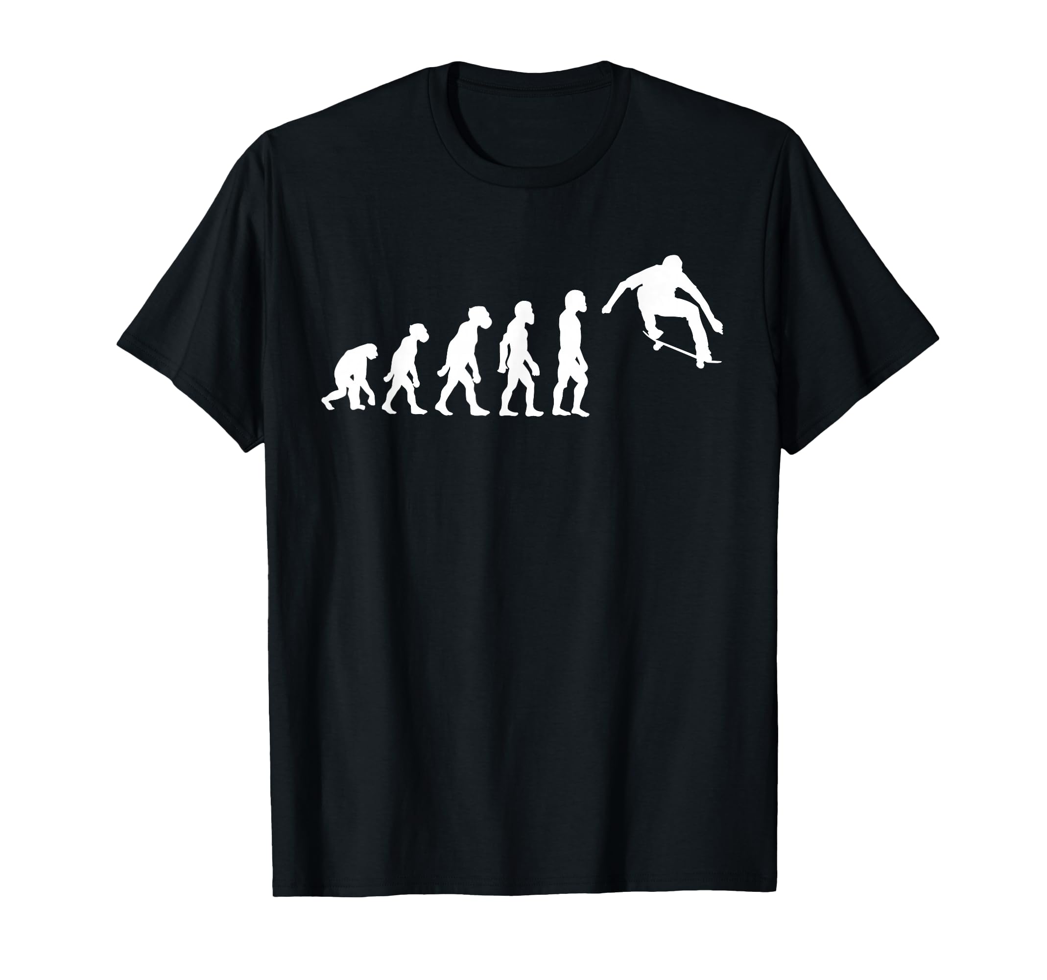 Photo 1 of Funny Human Skateboarding Evolution Skater Skateboarder T-Shirt SIZE SMALL 