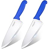 BOLEXINO 8 inch Japanese High Carbon Stainless Steel Chef Knife Set, Professional Extra Sharp Wide Cook Knife with Non-slip Ergonomic Handle, for Kitchen Home Restaurant