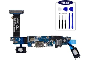 Kakusiga Charging Dock Port Flex Cable + Headphone + Microphone Touch Key Ribbon Flex Cable Replacement Compatible for Samsung Galaxy S6 (G920A, G920V, G920P, G920T) + Tool Kit