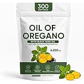 FQMUEV Oil of Oregano with Black Seed Oil – 6,000 mg, 300 Softgels | Oil of Oregano Softgels with Strength Carvacrol & Thymoquinone | Non-GMO & Gluten Free Formula