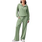 PINSPARK 2 Piece Sets for Women 2025 Fall Outfits Sweatsuit Loose Fit Sweatshirt Wide Leg Sweatpants Matching Set Tracksuit
