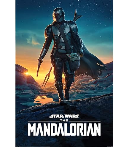 Star Wars - The Mandalorian (Precious Cargo) - 3D poster in zwarte
