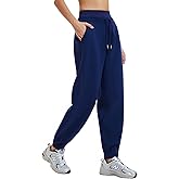 AFZ Womens Cotton Joggers with Pockets Drawstring Tapered Sweatpants for Lounge Running Workout