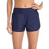 Colloyes Women's High Waisted Swim Board Shorts Swimsuit Quick Dry Beach Shorts for Women with Liner